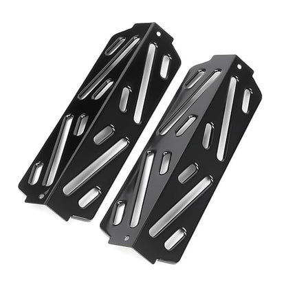 2-pack porcelain steel heat deflectors replacing Weber 66039 for Genesis II & LX 200 series grills 31.8x10.8 cm.