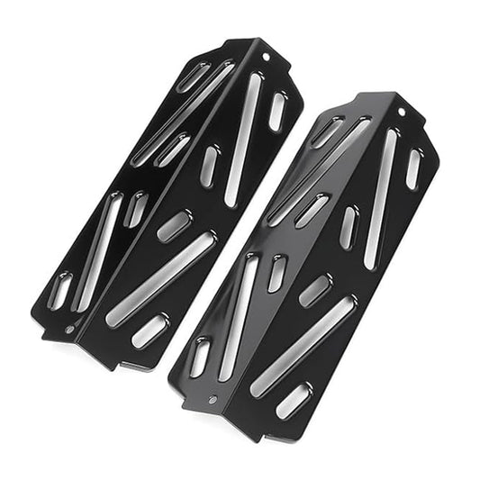 2-pack porcelain steel heat deflectors replacing Weber 66039 for Genesis II & LX 200 series grills 31.8x10.8 cm.