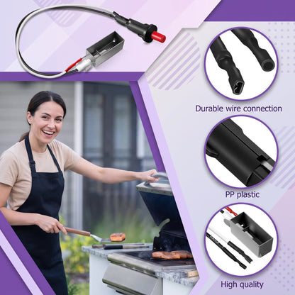 Grill Igniter Replacement Kit for Weber 7510 – Fits Genesis Silver, Gold, Platinum & Spirit 200/300 Series Gas Grills with Side Controls
