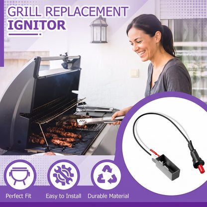 Grill Igniter Replacement Kit for Weber 7510 – Fits Genesis Silver, Gold, Platinum & Spirit 200/300 Series Gas Grills with Side Controls