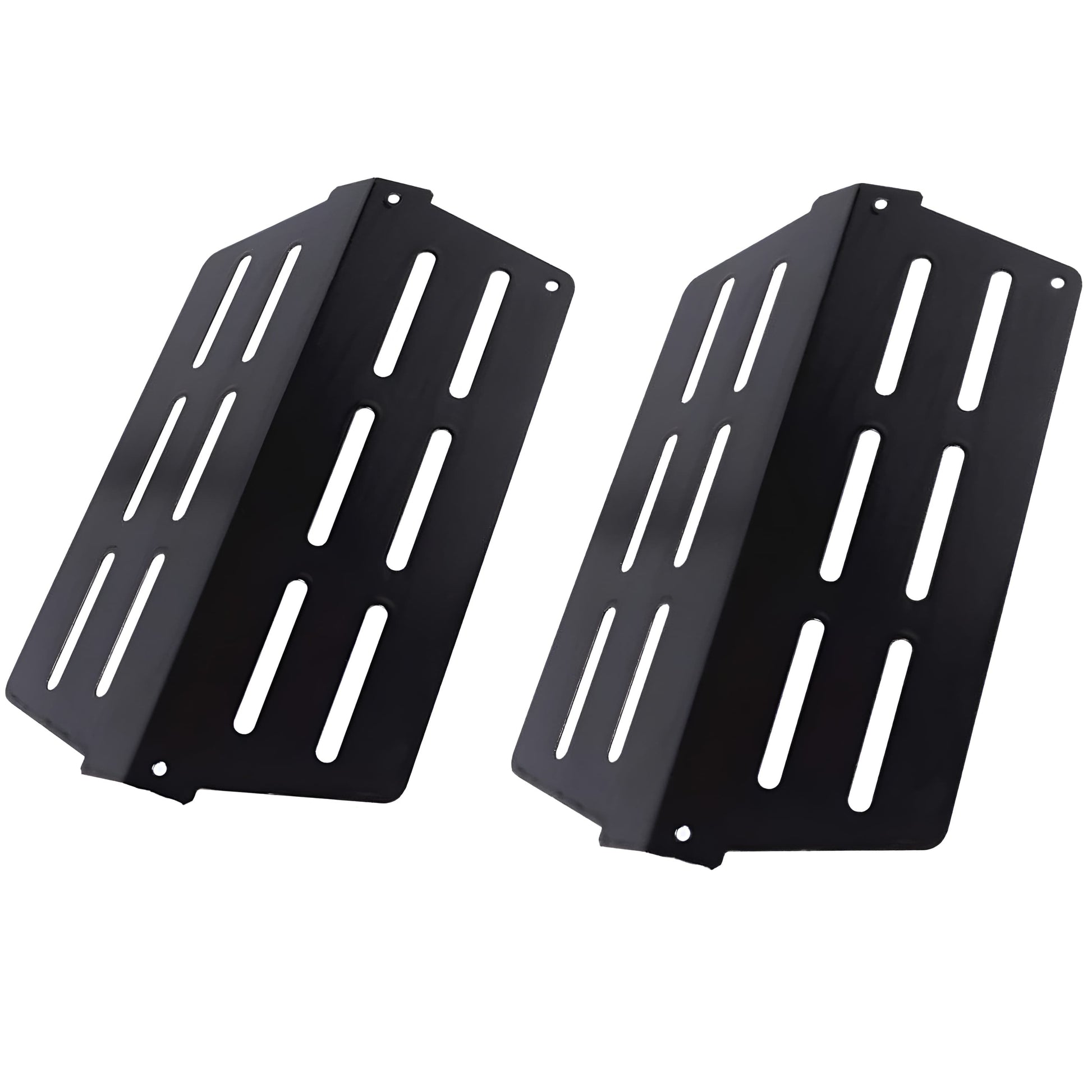 2-pack porcelain steel heat deflectors replacing Weber 7622 65505 for Genesis 300 series gas grills 33.6x22 cm.