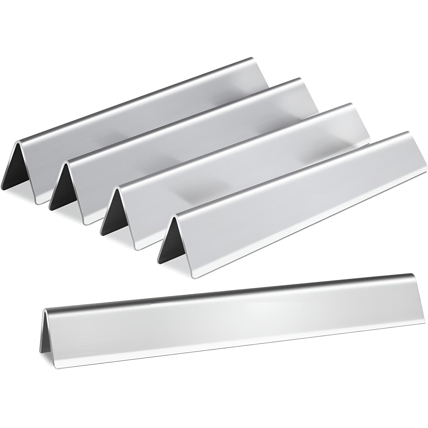 5-pack stainless steel flavorizer bars replacing Weber 7621 & 7620 for Genesis 300 (310, 320, 330) grills.