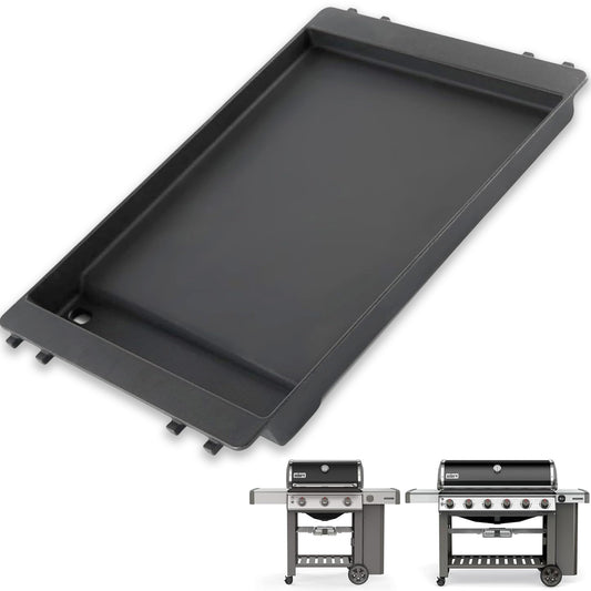 Matte enameled cast iron deep griddle replacing Weber 7599 for Genesis II 300 & 600 series gas grills.