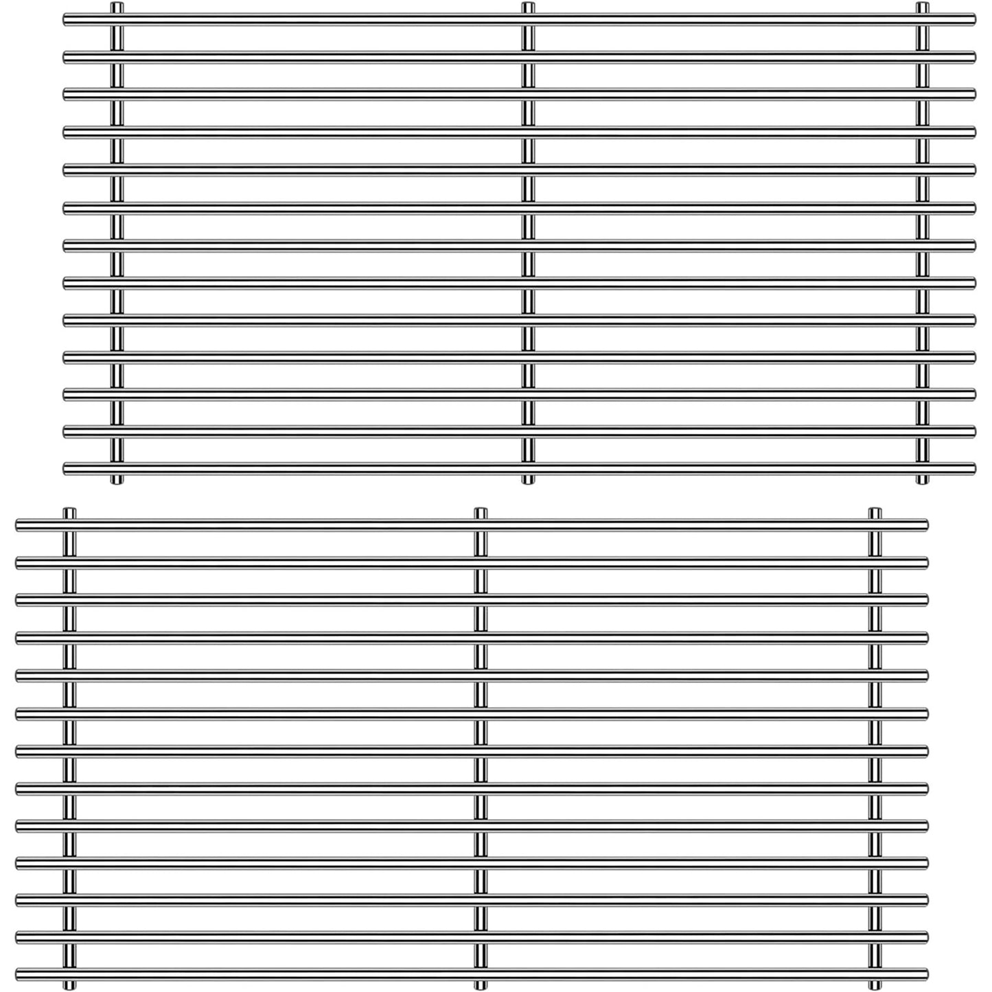 Stainless steel grill grates set replacing Weber 66094 & 66801 for Genesis II 200 & LX 200 gas grills 2-pack.