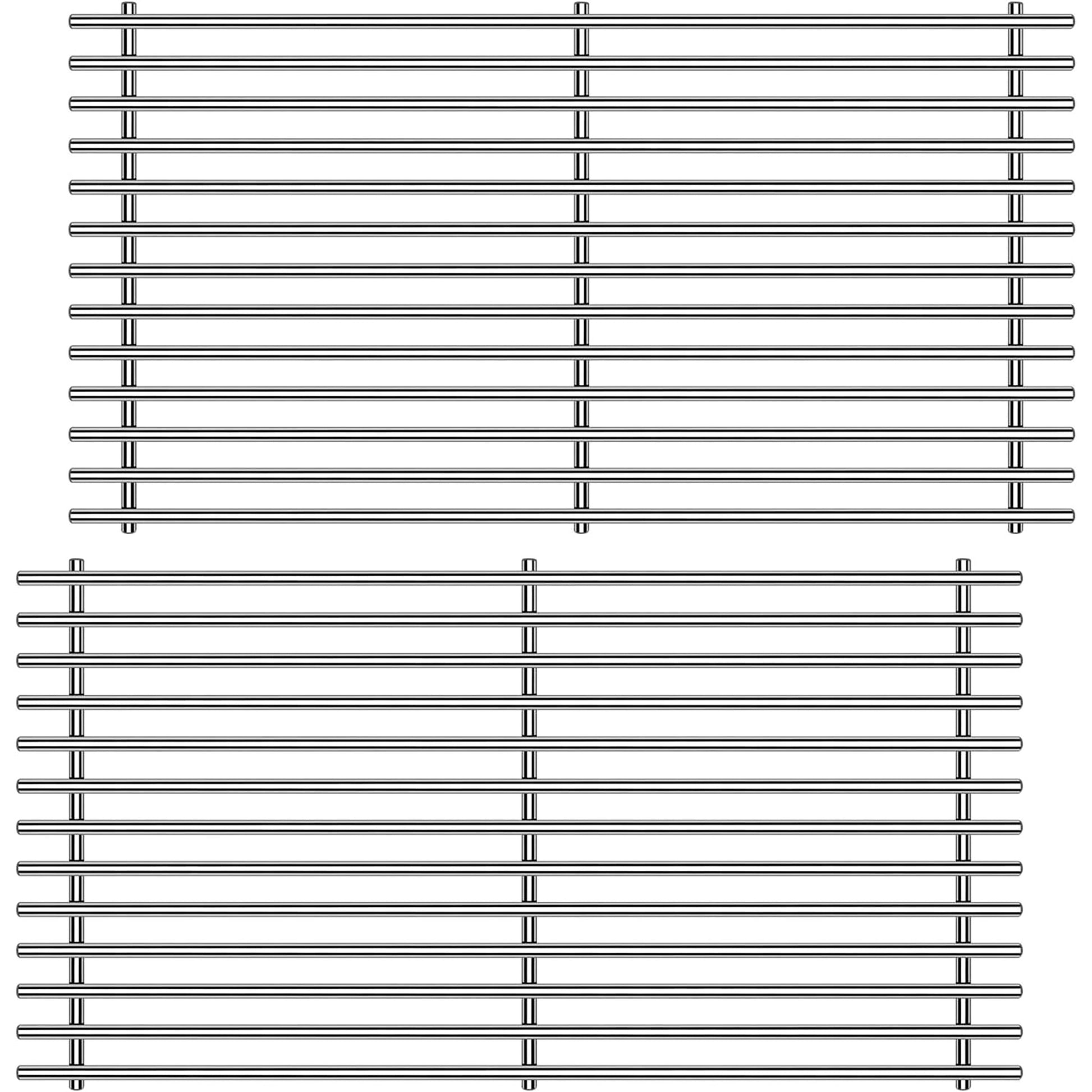 Stainless steel grill grates set replacing Weber 66094 & 66801 for Genesis II 200 & LX 200 gas grills 2-pack.