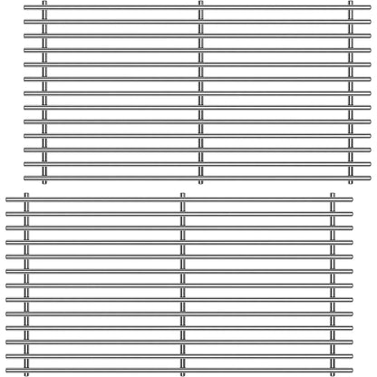 Stainless steel grill grates set replacing Weber 66094 & 66801 for Genesis II 200 & LX 200 gas grills 2-pack.