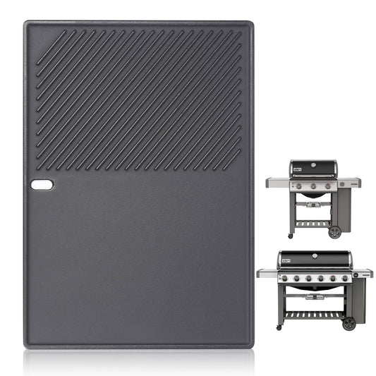 Cast iron flat griddle replacing Weber 7599 for Genesis II 300 & 600 series gas grills.