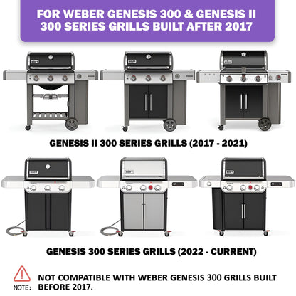 66032 Flavorizer Bars (Põletikaitsed) Weber Genesis II 300 / Genesis II LX 300 seeria jaoks - Genesis II E-310/ E-315/ S-335 Weber grilli varuosad, portselanemailitud teras