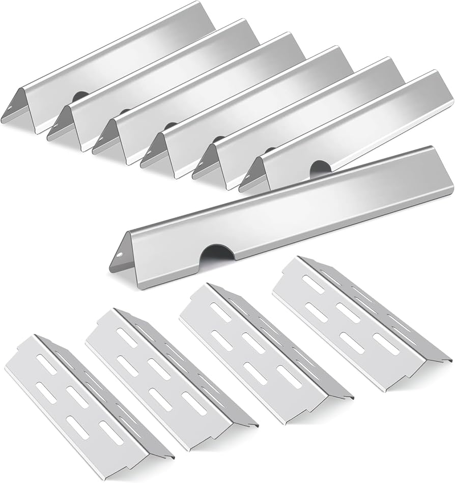 7 flavorizer bars & 4 heat deflectors kit replacing Weber 66033 & 66040 for Genesis II 400 series gas grills.