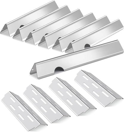7 flavorizer bars & 4 heat deflectors kit replacing Weber 66033 & 66040 for Genesis II 400 series gas grills.