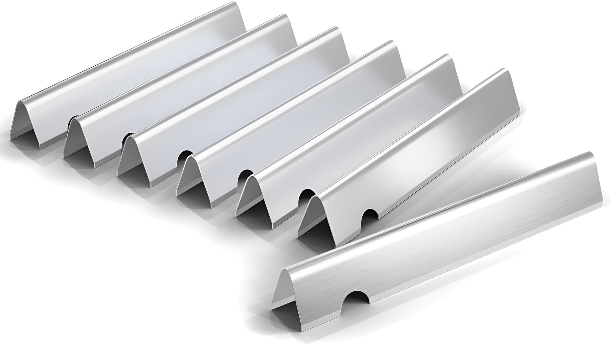 7-pack stainless steel flavorizer bars replacing Weber 66033 for Genesis II 400 & Genesis 400 series grills.