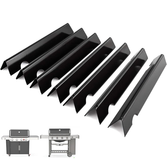 7-pack porcelain-enameled flavorizer bars replacing Weber 66033 & 66797 for Genesis II 400 & Genesis 400 series grills.