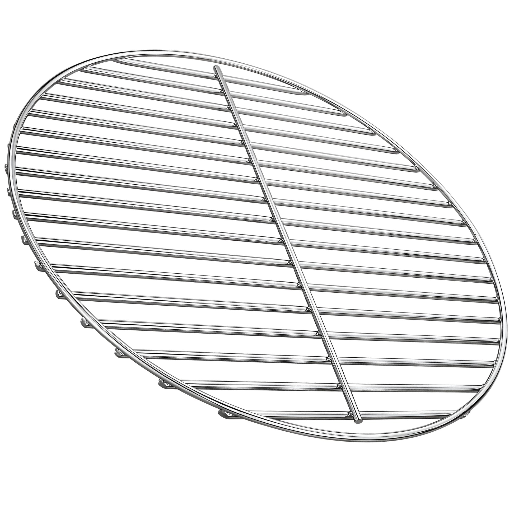 Nickel-plated steel 34 cm charcoal round grate replacing Weber 7440 for 47 cm Kettle & Smokey Mountain grills.