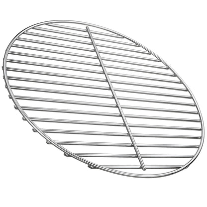 Nickel-plated steel 34 cm charcoal round grate replacing Weber 7440 for 47 cm Kettle & Smokey Mountain grills.