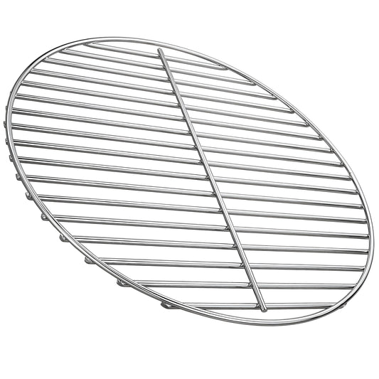 Nickel-plated steel 34 cm charcoal round grate replacing Weber 7440 for 47 cm Kettle & Smokey Mountain grills.