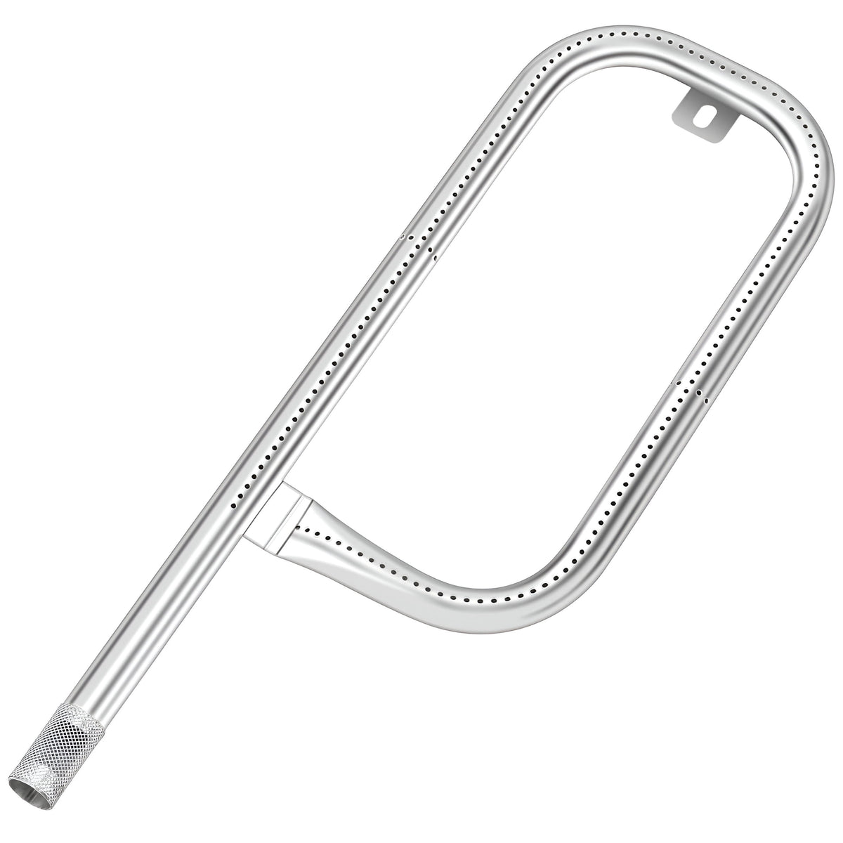 P-shaped stainless steel burner replacing Weber 60040 for Q100, Q120, Q1000 & Q1200 series portable grills.