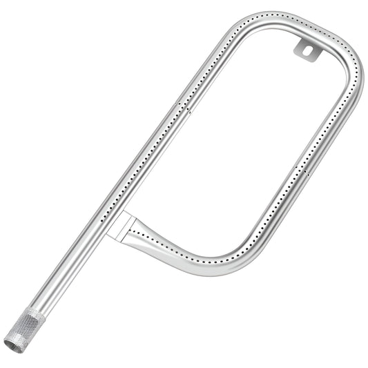 P-shaped stainless steel burner replacing Weber 60040 for Q100, Q120, Q1000 & Q1200 series portable grills.
