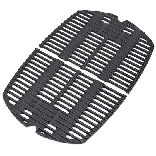 Cast iron grill grates set replacing Weber 7645 for Q200, Q220, Q2000, and Q2200 gas grills 2-piece set.