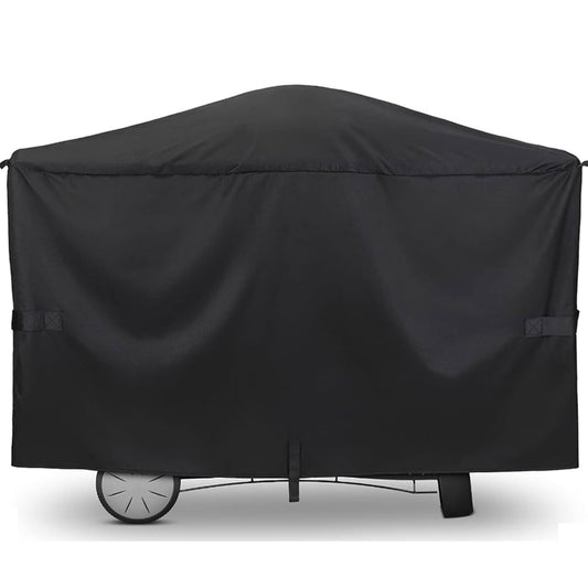 Heavy-duty 600D waterproof BBQ grill cover with Velcro straps for Weber Q2000, Q300 & Q3000 series.