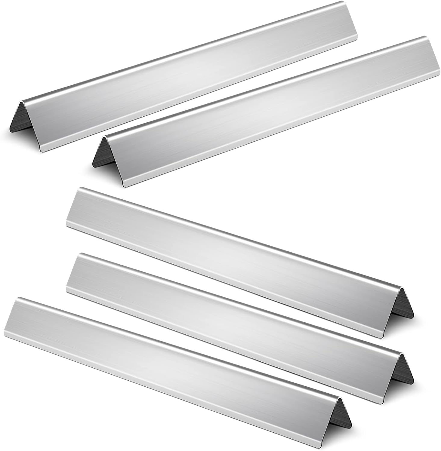 5-pack stainless steel flavorizer bars replacing Weber 7534 & 7535 for Spirit 200 & Genesis Silver A grills.
