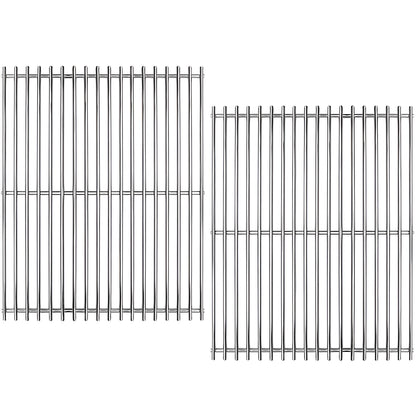 Stainless steel grill grates set replacing Weber 7521 & 7522 for side-control Spirit 200 & Silver A grills 2-pack.