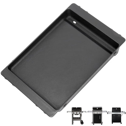 Matte cast iron deep griddle replacing Weber 7658/60012 for Spirit 300, 310, 320, 330, Spirit II, and Genesis grills.