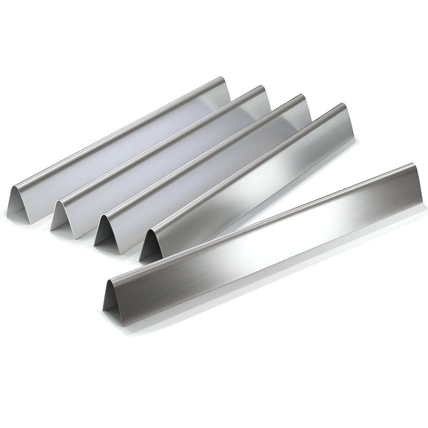 5-pack stainless steel flavorizer bars replacing Weber 7536 & 7537 for Spirit 300 & Genesis Silver B/C grills.