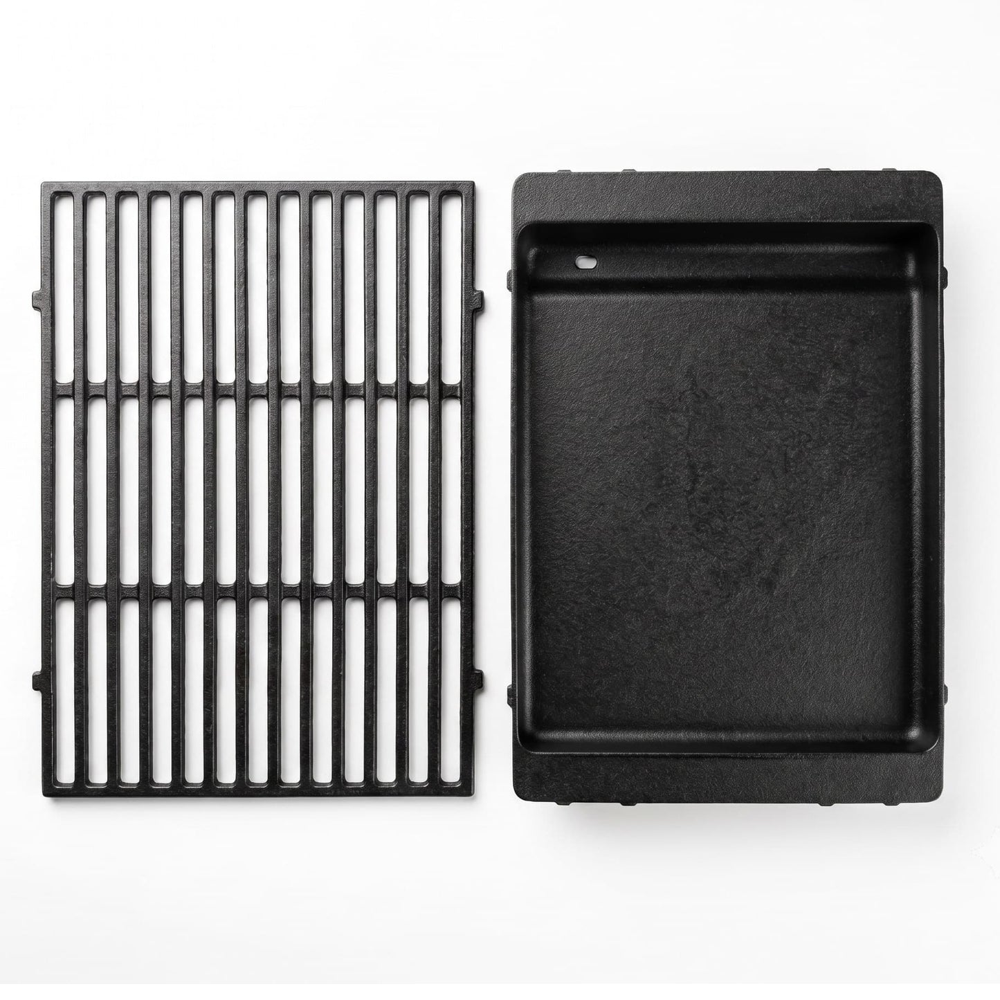 Cast iron grill grate and deep griddle set replacing Weber 7638/7639 for Spirit 300, 400 & Genesis gas grills.