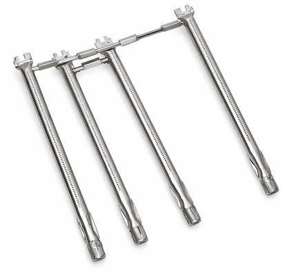 Stainless steel burner set replacing Weber 68948 & 65518 for Spirit 330 & 335 gas grills with sear burner.
