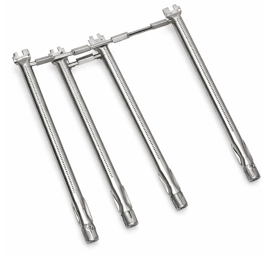 Stainless steel burner set replacing Weber 68948 & 65518 for Spirit 330 & 335 gas grills with sear burner.