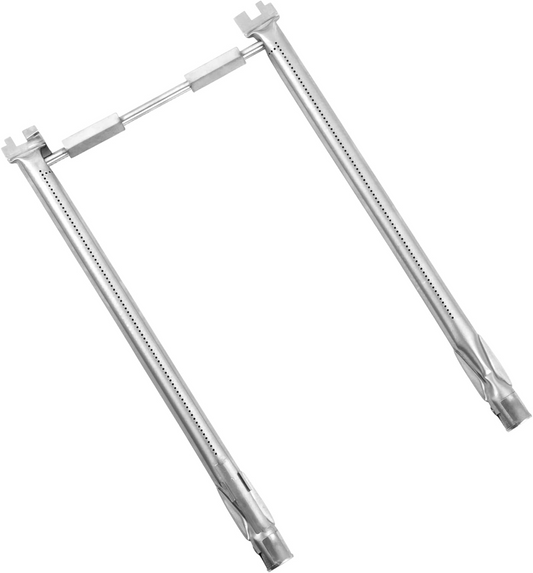 Stainless steel burner set replacing Weber 69785 for Spirit I & II 200 series 2-burner grills (2013+) E-210 S-220.