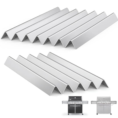 Set of 12 stainless steel flavorizer bars replacing Weber 67670 for Summit 600 series grills (E-670, S-670, S-640).