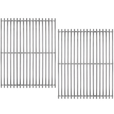 7521 / 7522, Grilles de cuisson pour Weber Spirit 200 Series (E-200, E-210, S-200, S-210), Spirit 500, Genesis Silver A & plus, 38 cm x 28,6 cm chacune (Commandes latérales), Acier inoxydable