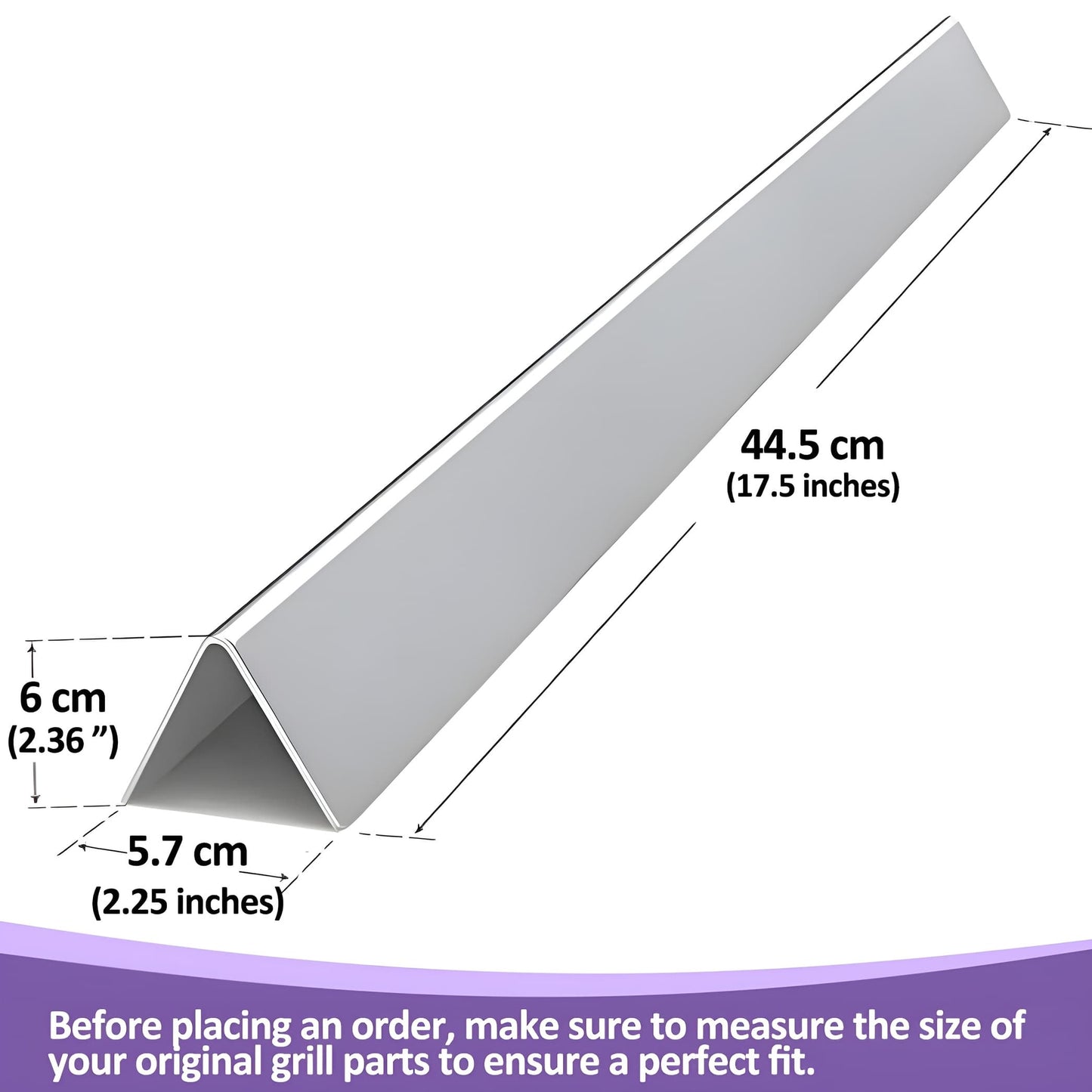 7620 Flavorizer Bars for Weber Genesis 300 Series Gas Grills - E-310/E-320/E-330 (Front Control), Stainless Steel