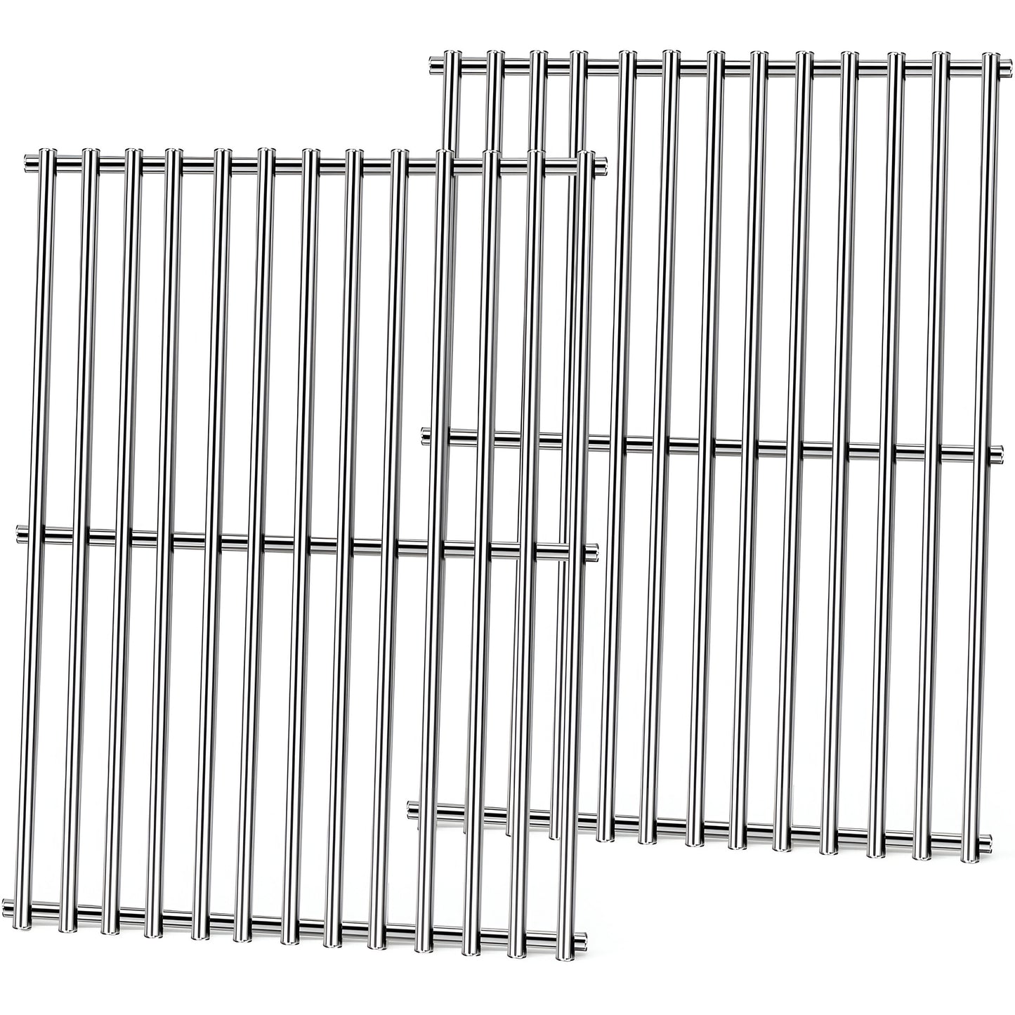 7637 Replacement Cooking Grates for Weber Spirit and Spirit II 200 Series Gas Grills (E-210, E-220, S-210, S-220), 44.2 x 25.7 cm each, Stainless Steel