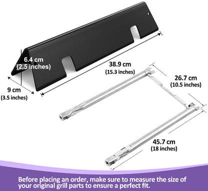 7635 Flavorizer Bars & 69785 Burners for Weber Spirit 200 / Spirit II 200 Grills | E-210, E-220, S-210, S-220 (Front Control), Weber Spirit Grill Spare Parts